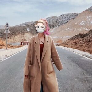 NWT Topshop Tan Teddy Jacket Size 2